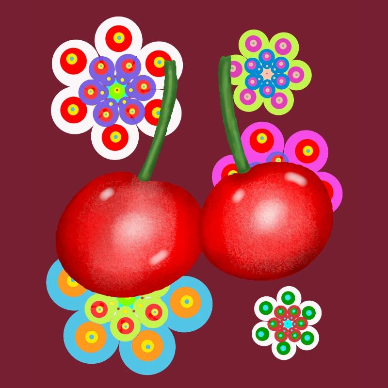 Retro Spring Summer Retro Cherries
