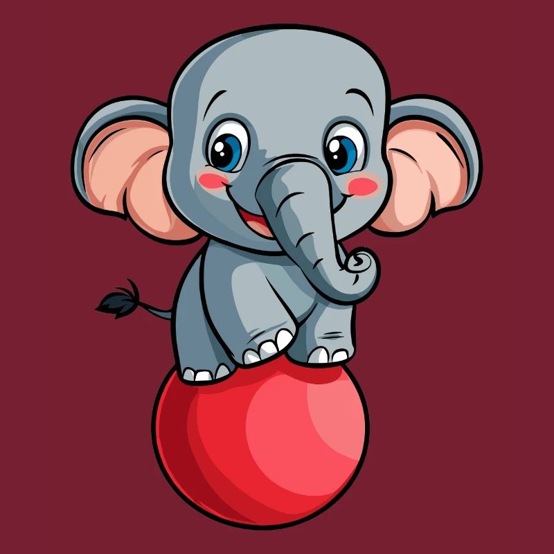 Elephant with ball