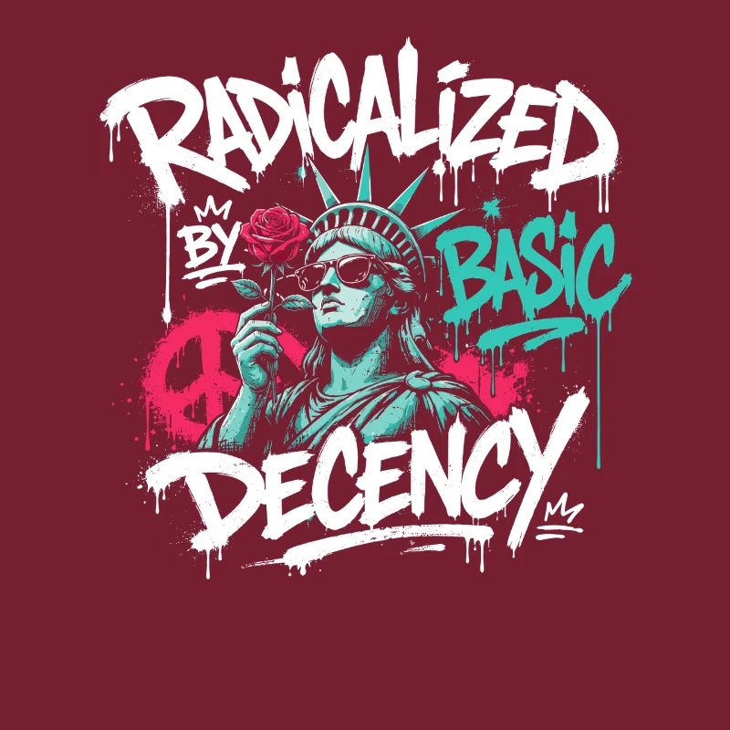 Radikalisierte Basic Decency Graffiti
