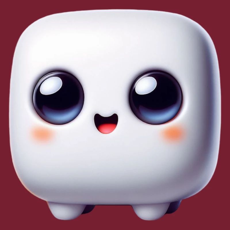 Kawaii Cube Face – Cute Block