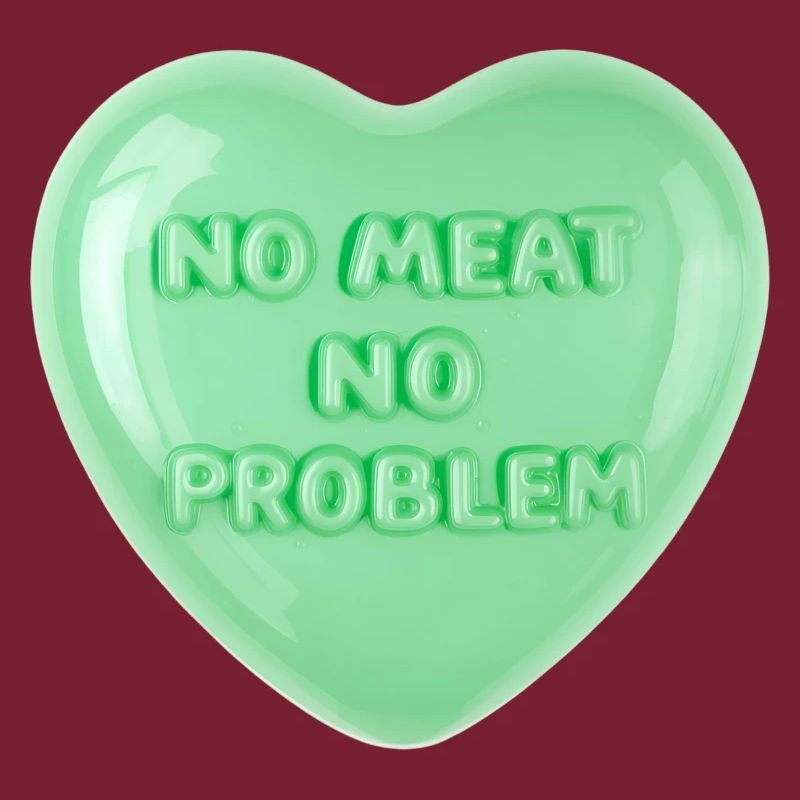 No Meat No Problem Pastel Heart Design