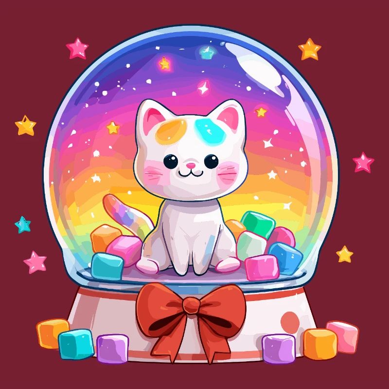 Rainbow Cats Snowglobe
