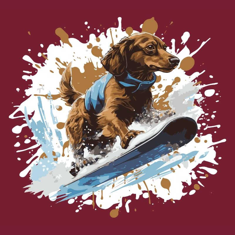Dachshund Hund Dackel Snowboard