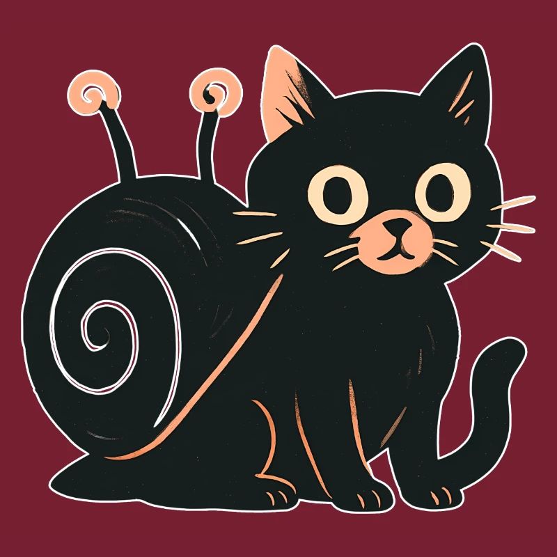 Silhouette de chat de nuit chat avec accent orange