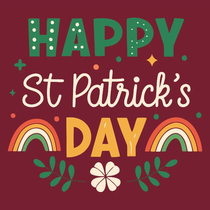 Frohen St. Patrick's Day Regenbogen