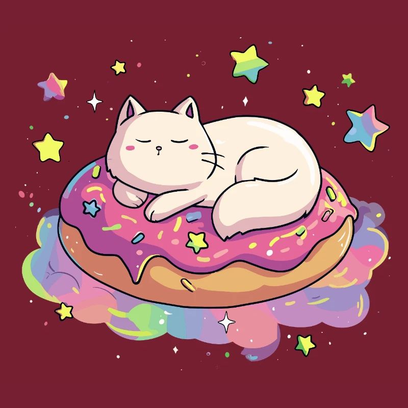 Cat Cuddle Donut Dream
