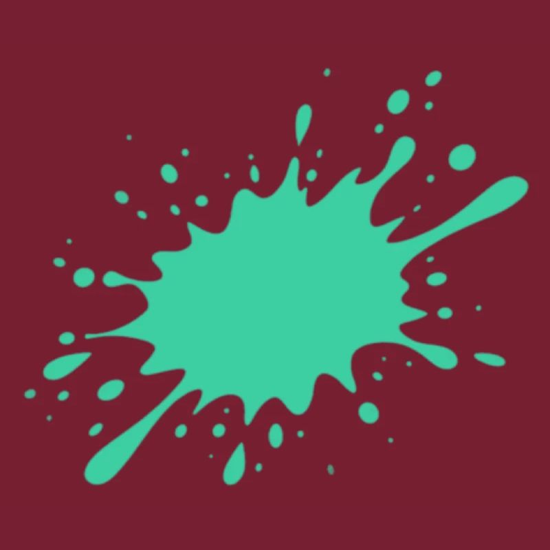 Éclaboussures de peinture turquoise