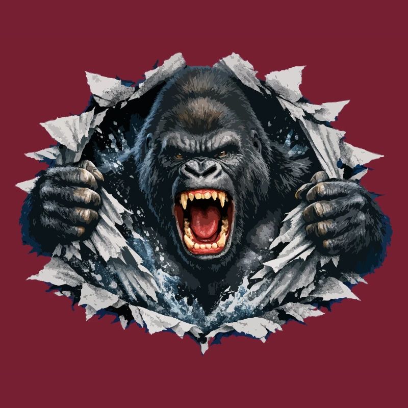 Gorilla bricht durch: Brüllende Kraft