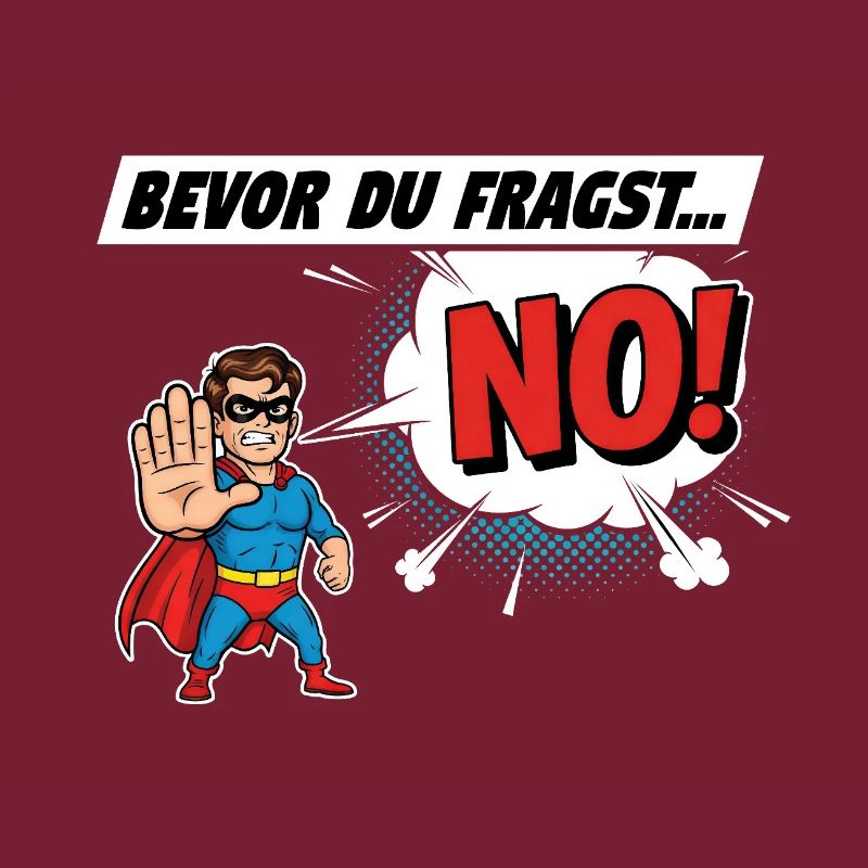 Superheroic Warning Comic Design