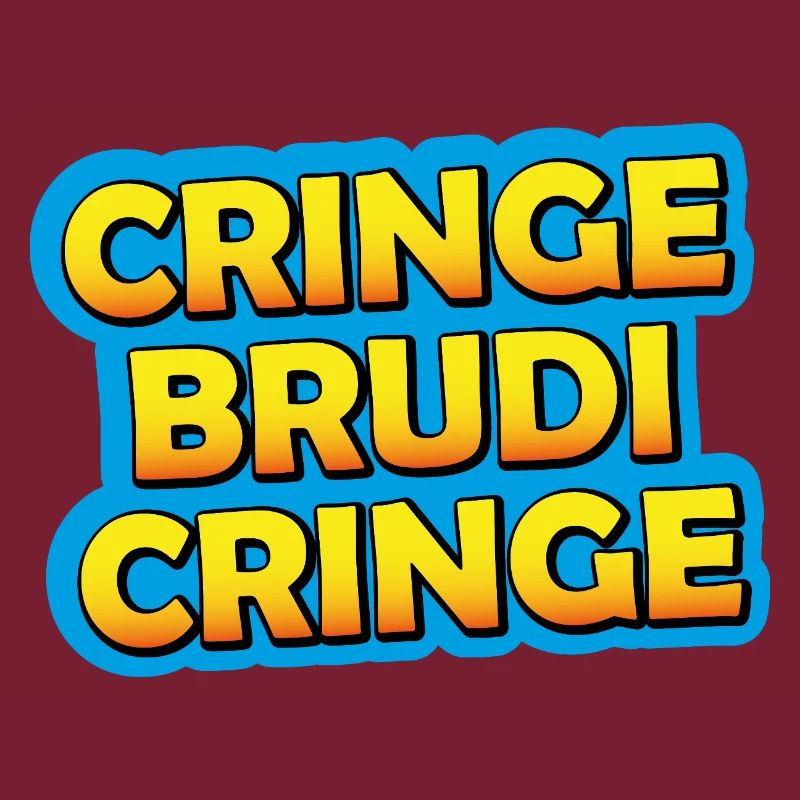 Cring Brudi Cring Graphique néon