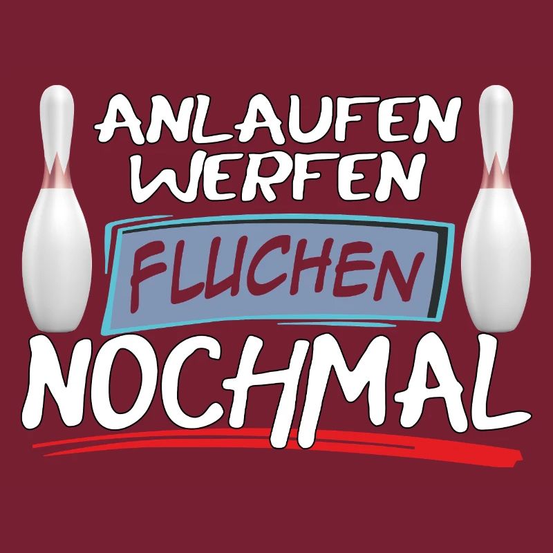 Anlaufen Werfen Fluchen Nochmal Bowling