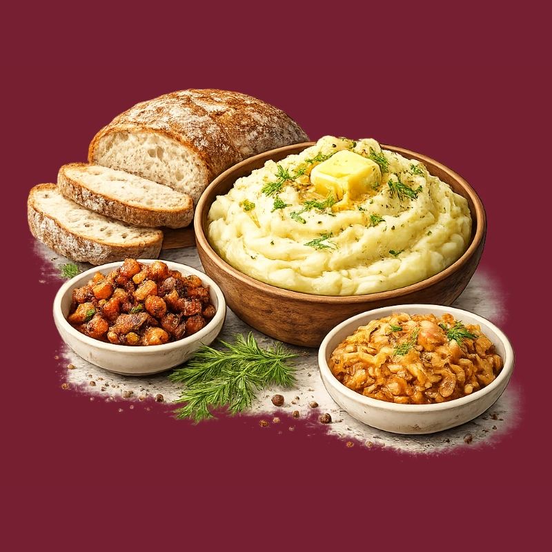 Mashed potatoes with shkvarki