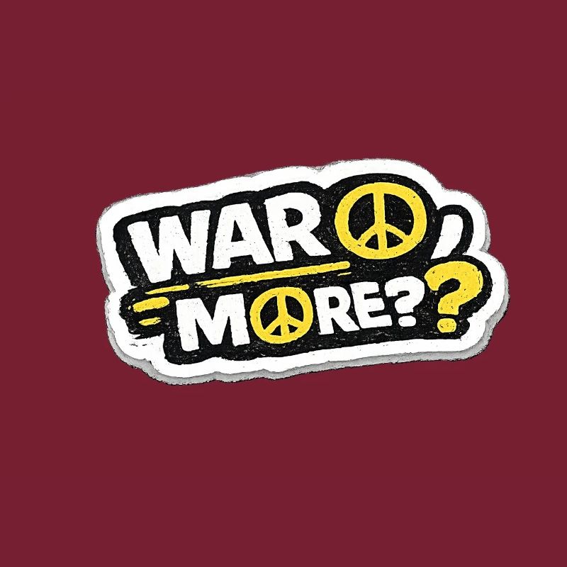 War No More – Sticker Peace & Humanity