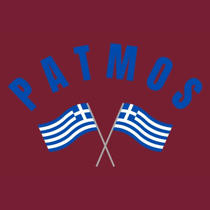 Patmos Croisant les drapeaux grecs