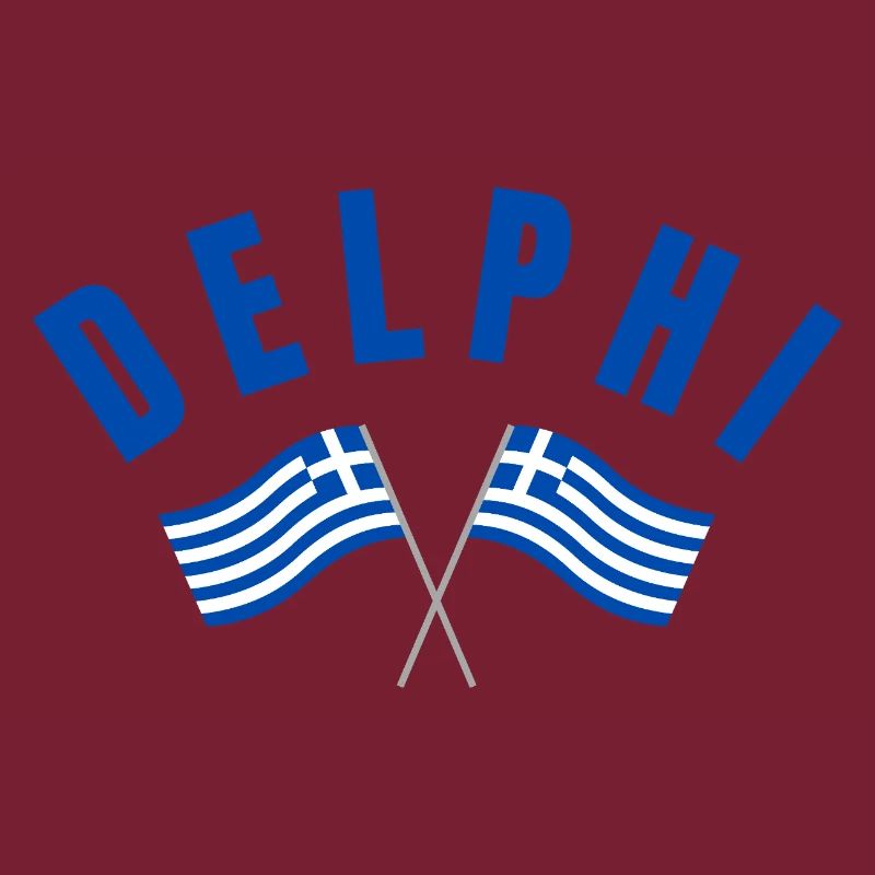 Delphi Twin Greek Flags 