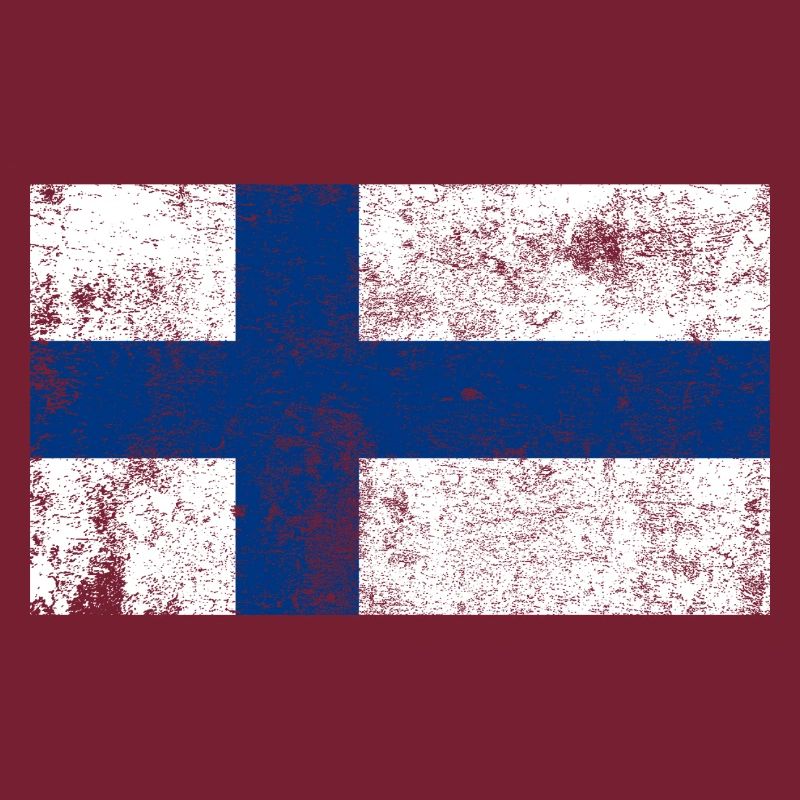 Drapeau de la Finlande Drapeau Grunge Retro Vintage