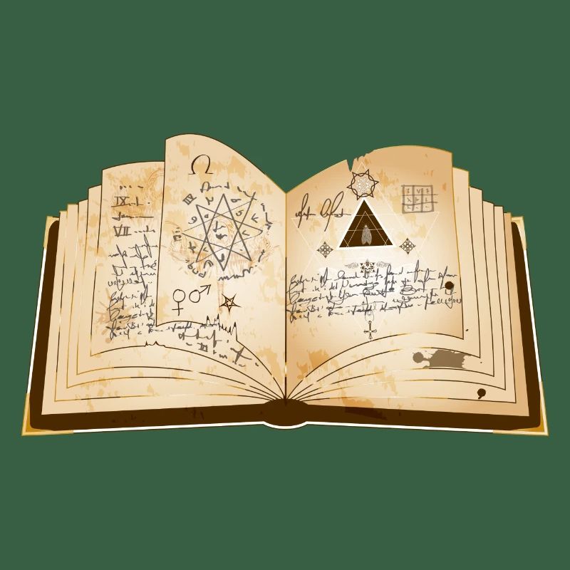 ancient magic book with ancient spells