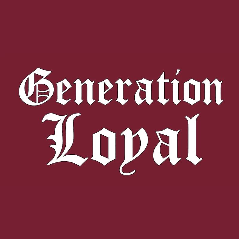 Design typographique gothique de la génération Loyal
