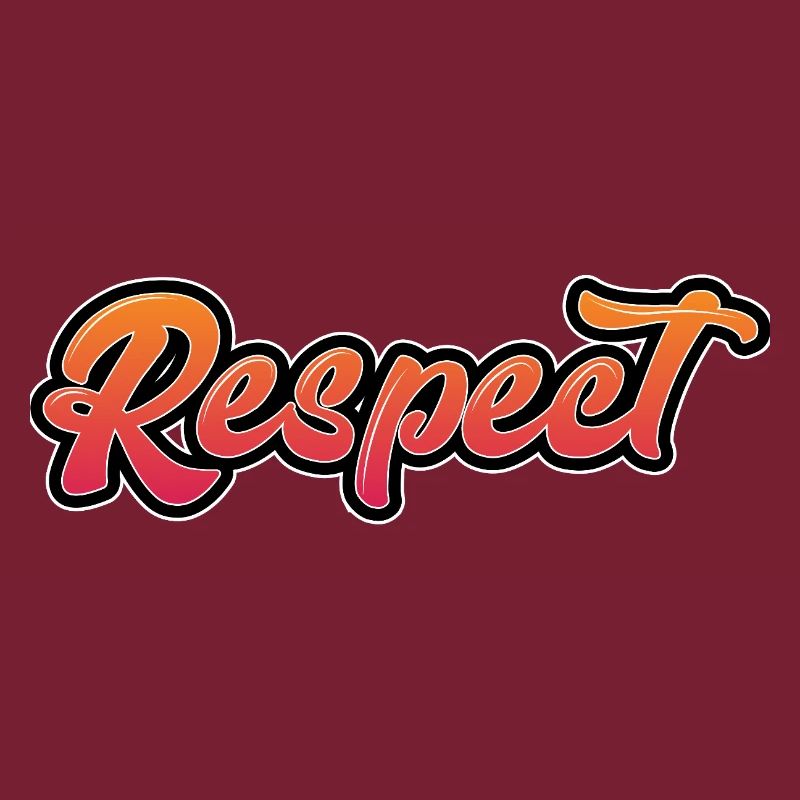 Respekt lettering in dynamic design