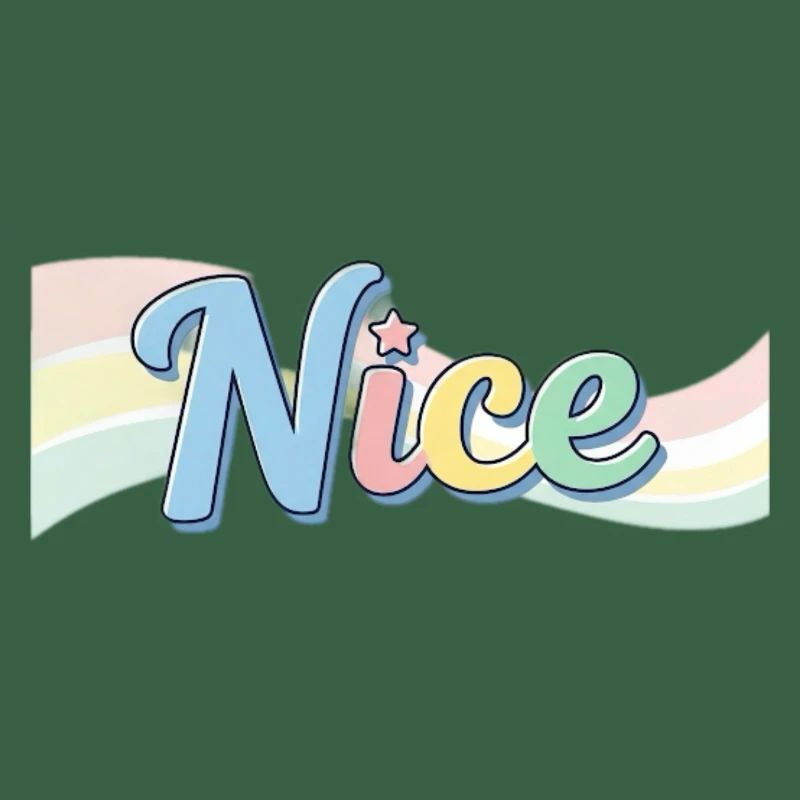 Nice style design with rainbow text