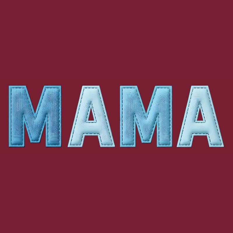 MAMA Denim Schriftzug Patchwork Trend