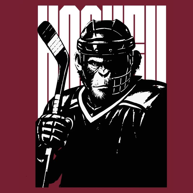 Bold Hockey Monkey 