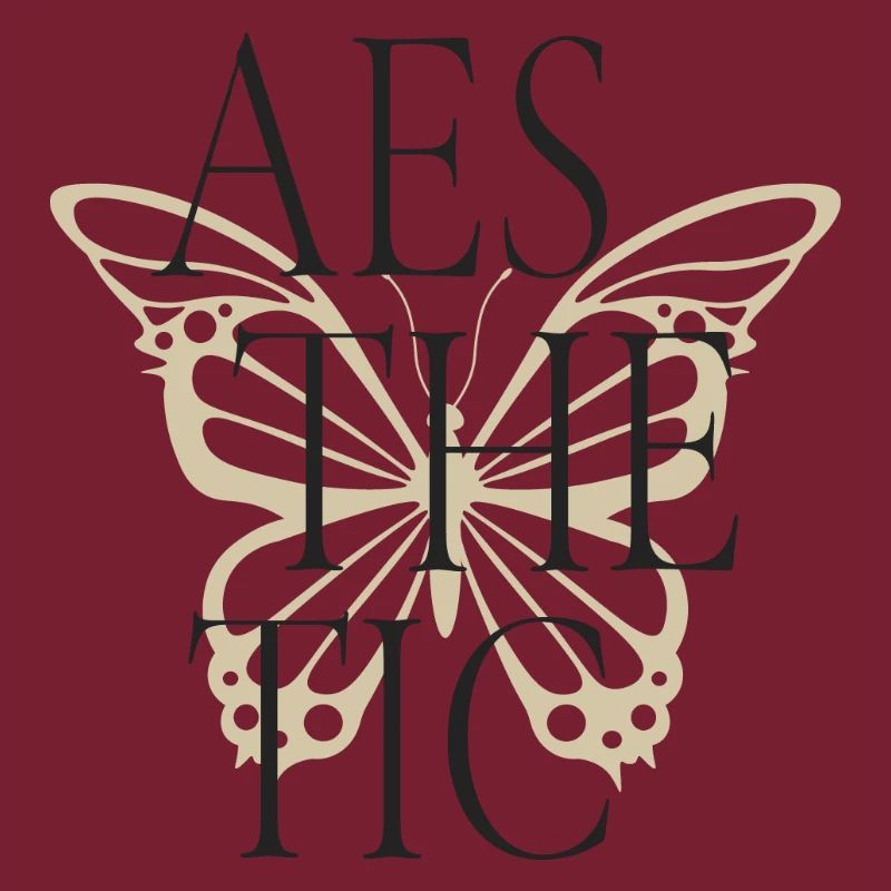 Typographie Esthétique Papillon Tee