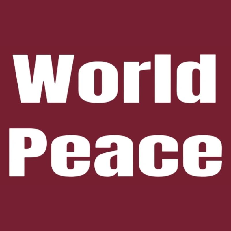 World Peace in Bold Typography