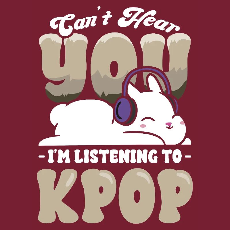 Kpop Hase mit Kopfhörern
