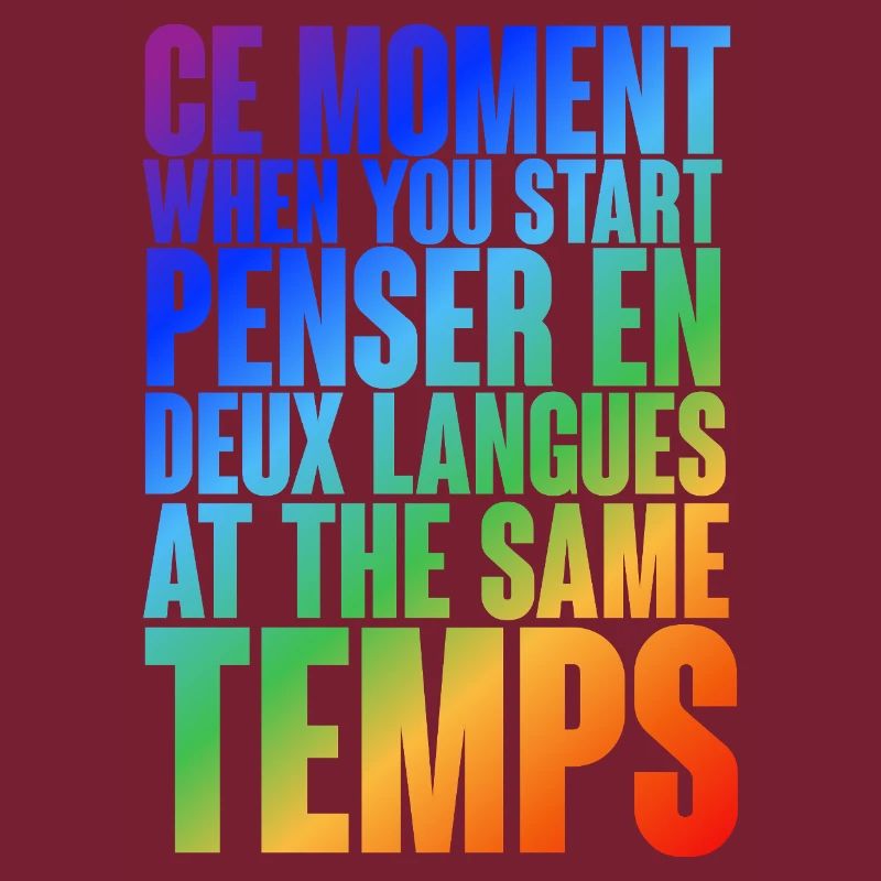 Motif de pensée multilingue en dégradé de couleurs