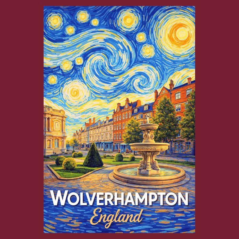 Wolverhampton England Sternennacht