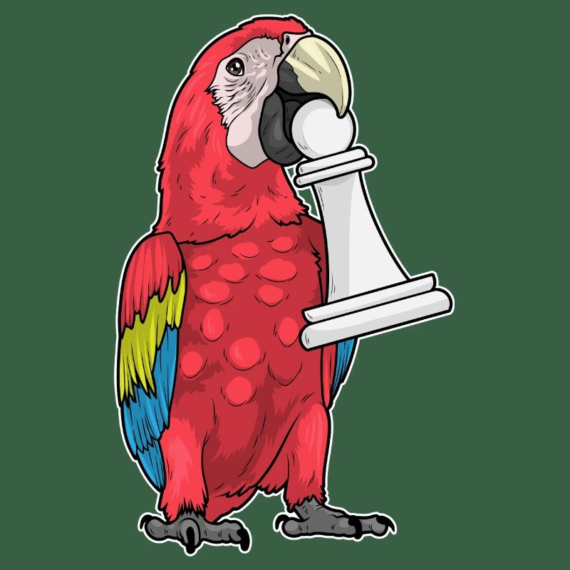 Échecs de la pièce du perroquet Échecs du pion