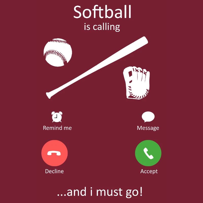 Softball ruft lustige eingehende Anrufe an