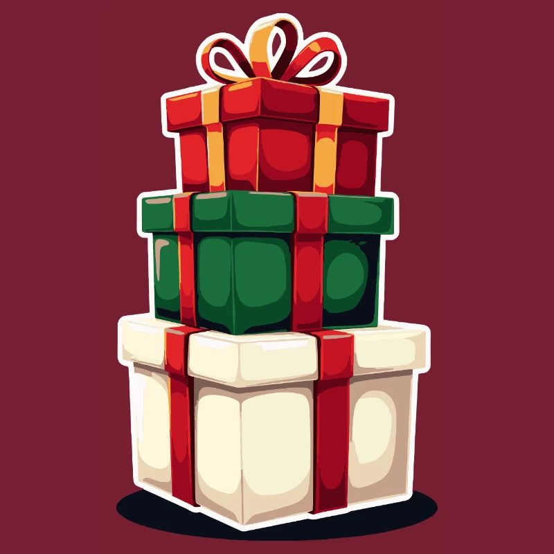 Illustration gestapelter Geschenkboxen