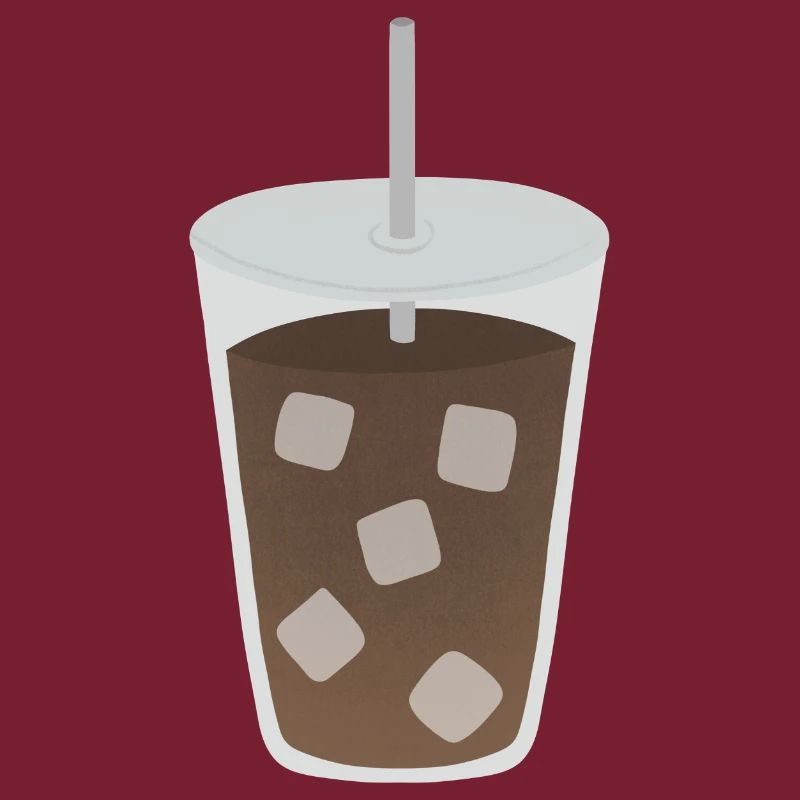 Motif de cube de café glacé