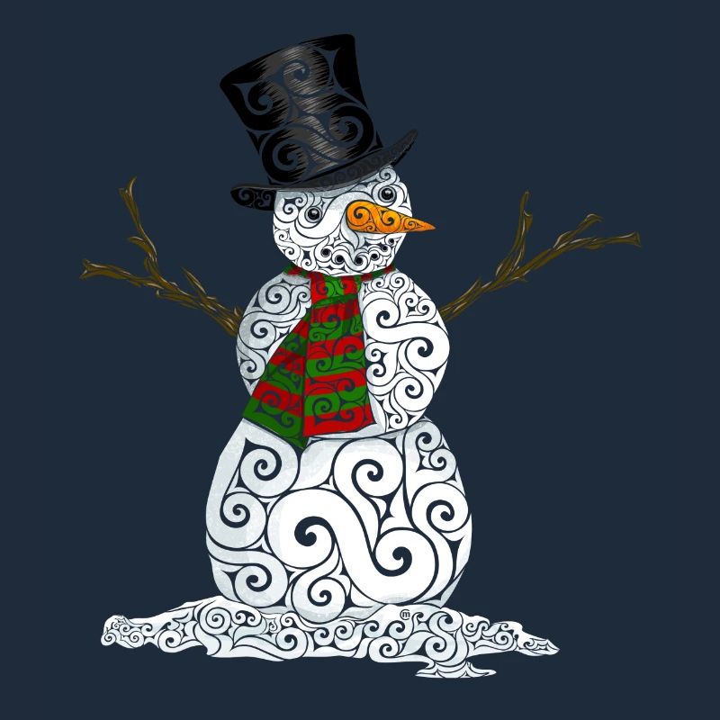 Happy Swirly Snowman