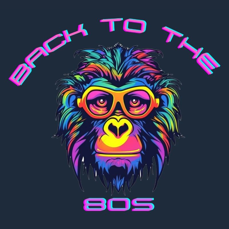 Psychedelic gorilla with sunglasses