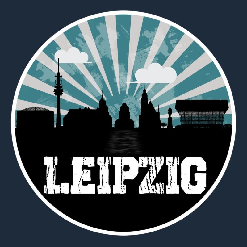 Leipzig Skyline Blue Hour