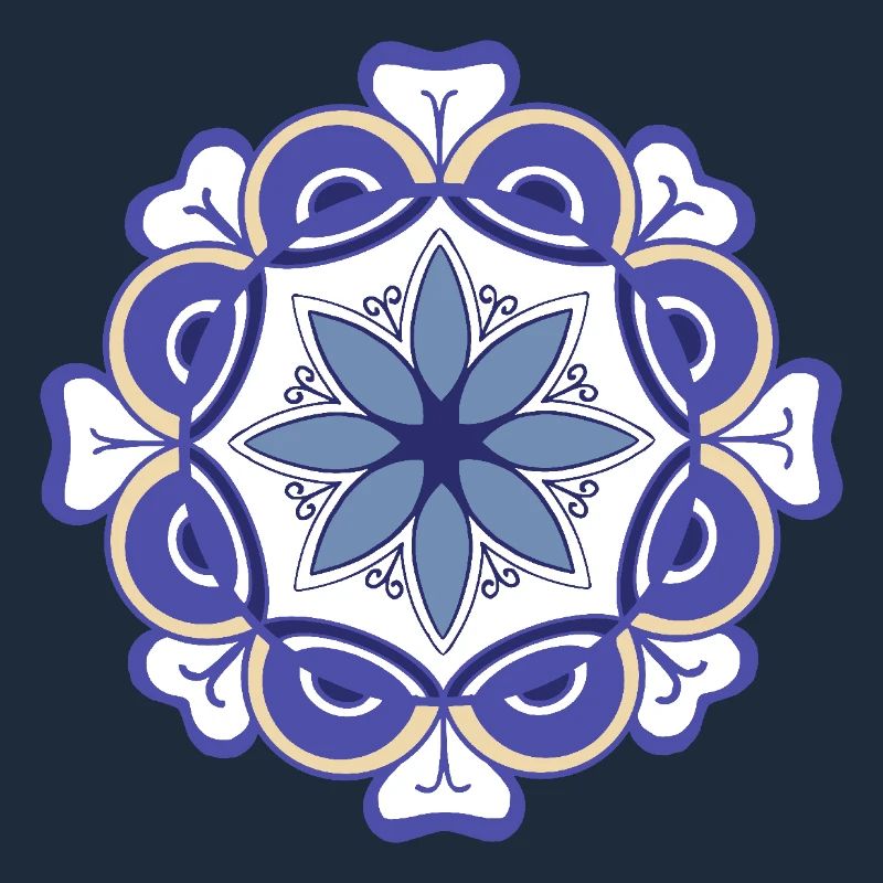 oriental pattern morocco blue tones