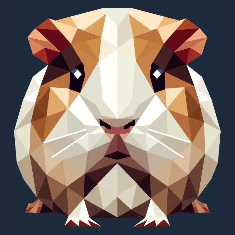 mignon cochon d’Inde dans le style low poly