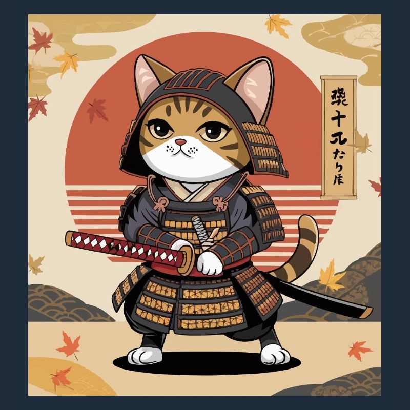 Chat samouraï – Conception de chats guerriers japonais