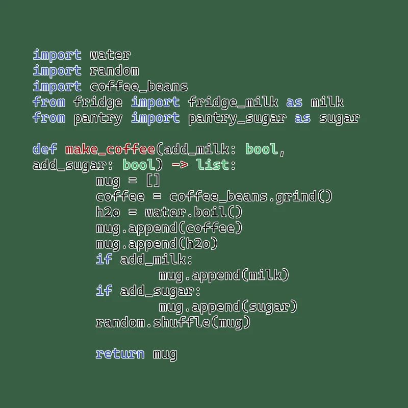 Python Make Coffee Function