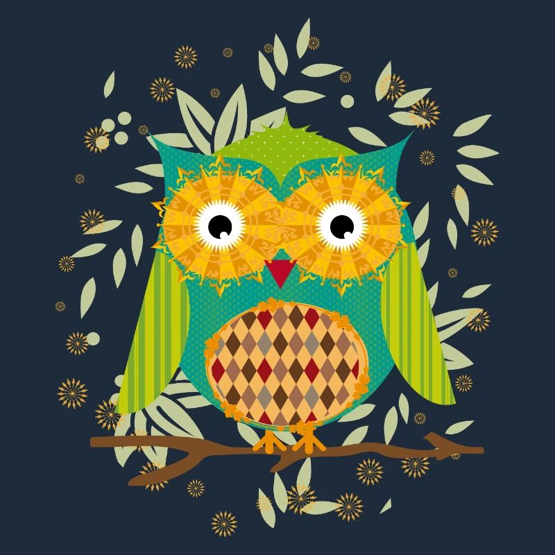 Hibou astucieusement conçu avec motif patchwork