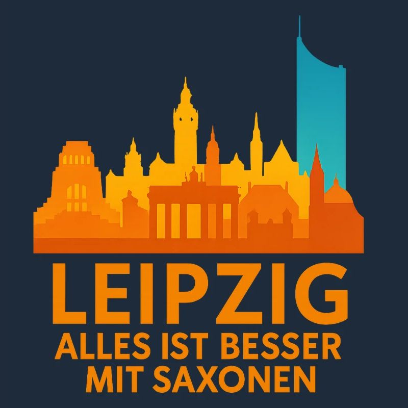 Leipzig Skyline Saxonen Saying