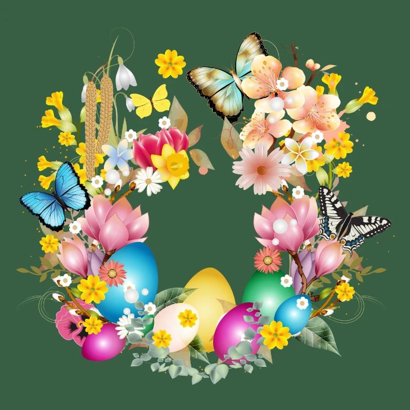 Blossoms & Easter eggs with spring-like accessories