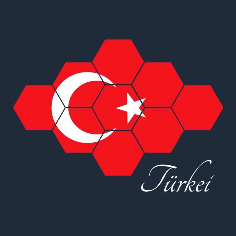 Art du drapeau hexagonal de Turquie