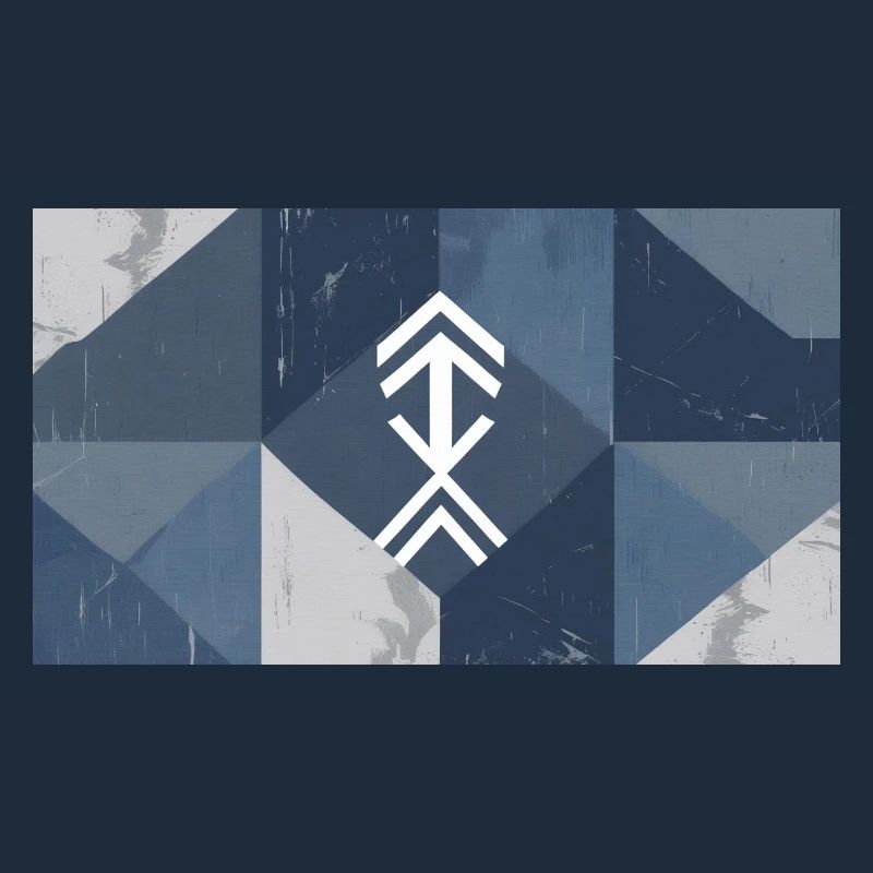 Geometric Blue Element Pattern