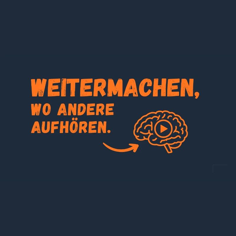 Weitermachen Spruch Gehirn-Icon