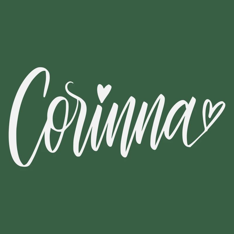 Corinna Écriture manuscrite avec cœur