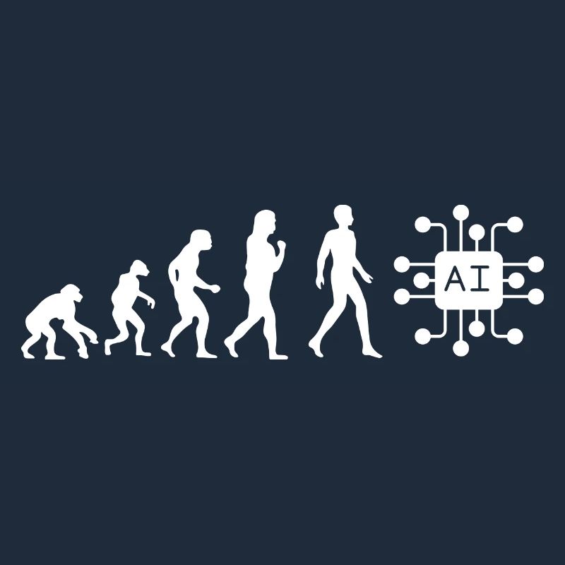 T Shirt evolution AI intelligence Artificielle fun